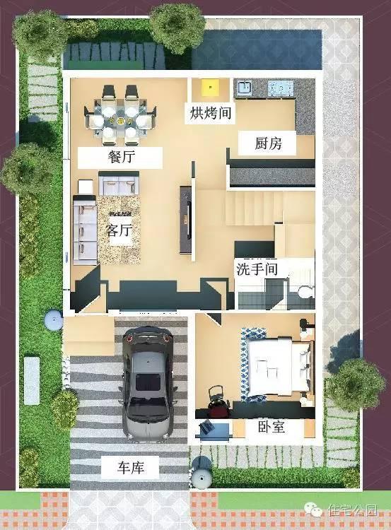 米乐m6官网最新版新农村自建房 8米X12米 现代风格布局好含平面图(图2)